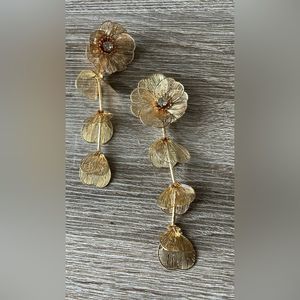 Zara floral drop earrings